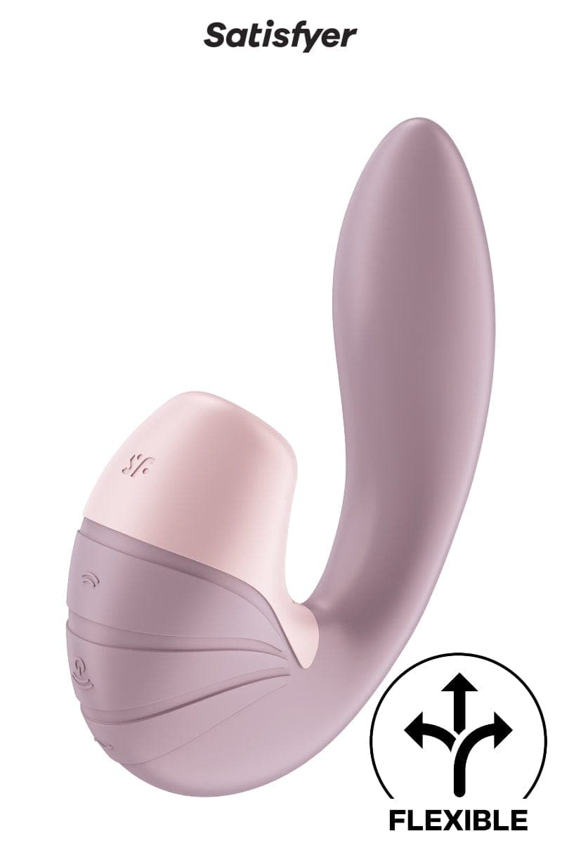 Double stimulateur doux féminin Supernova rose 16,9 x 9,2cm - Satisfyer