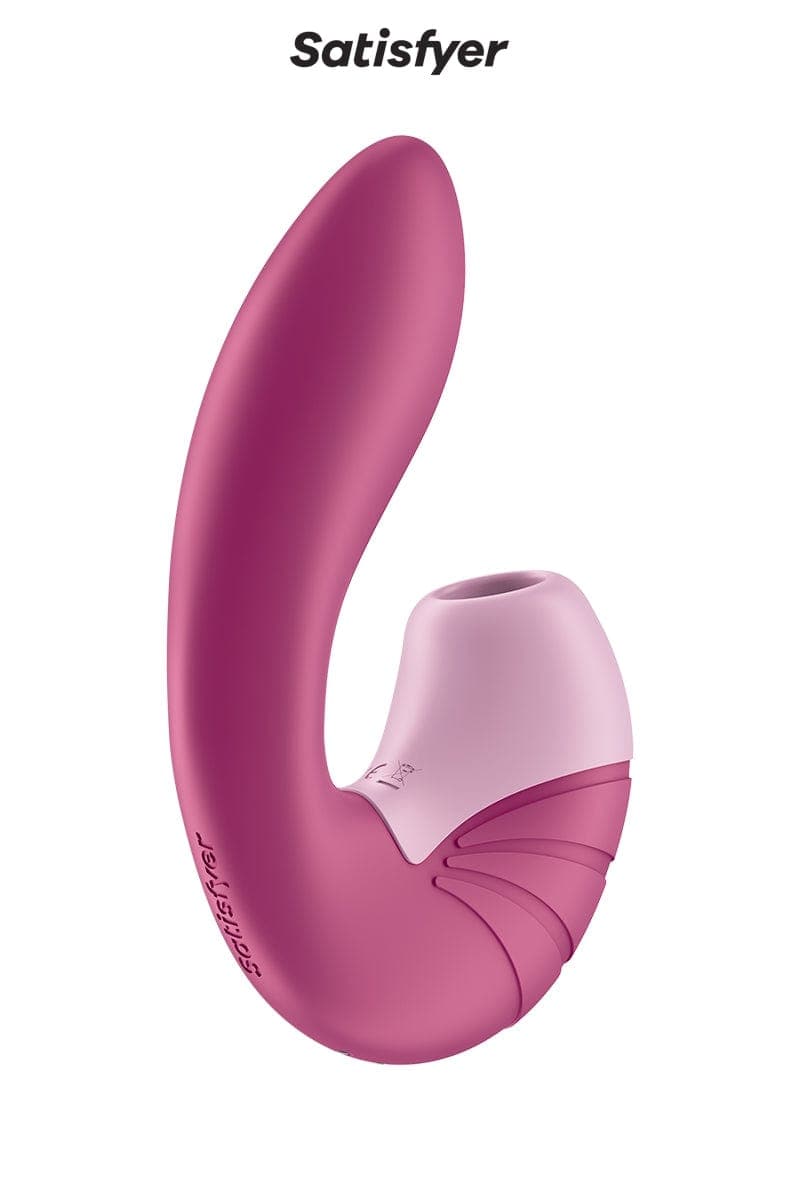 Double stimulateur en silicone flexible Supernova bordeaux - Satisfyer
