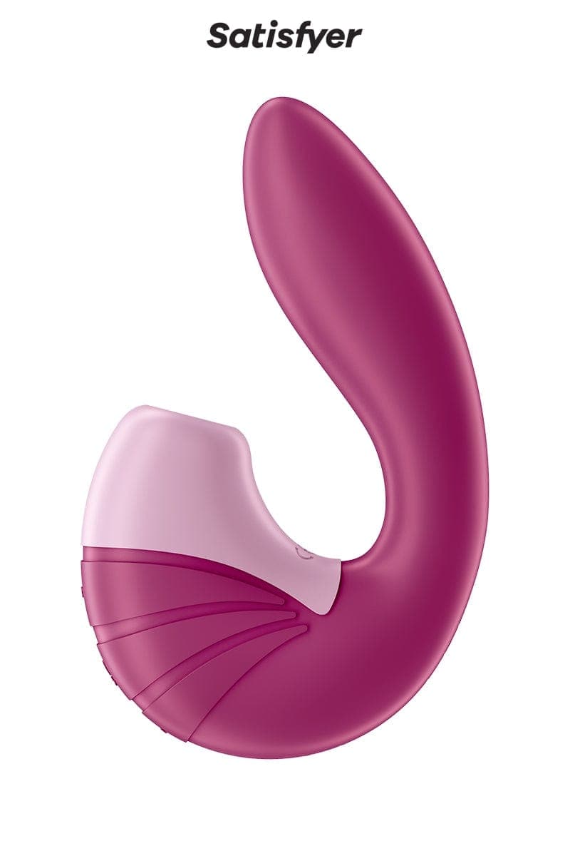 Double stimulateur en silicone flexible Supernova bordeaux - Satisfyer