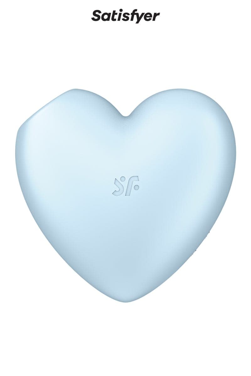 Double stimulateur féminin bleu coeur Cutie Heart 12 modes de vibration - Satisfyer