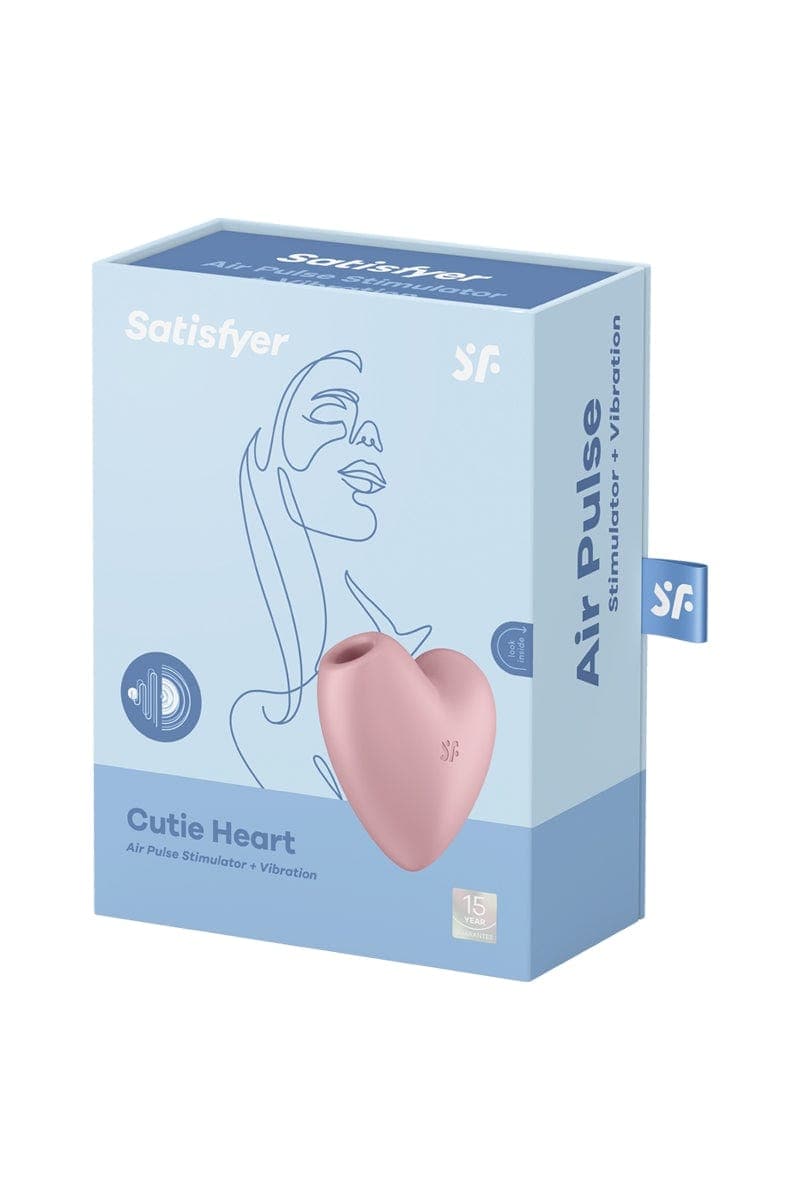 Double stimulateur féminin rose coeur Cutie Heart 12 modes de vibration - Satisfyer