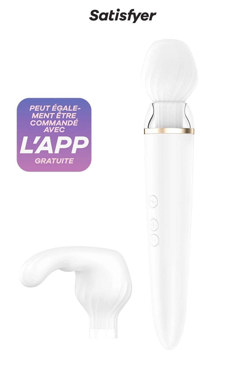 Double stimulateur polyvalent XXL rechargeable et étanche Wand-er - Satisfyer
