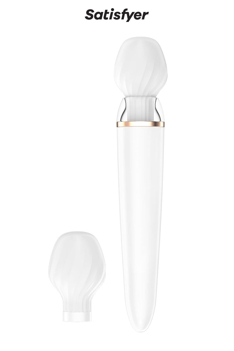 Double stimulateur polyvalent XXL rechargeable et étanche Wand-er - Satisfyer