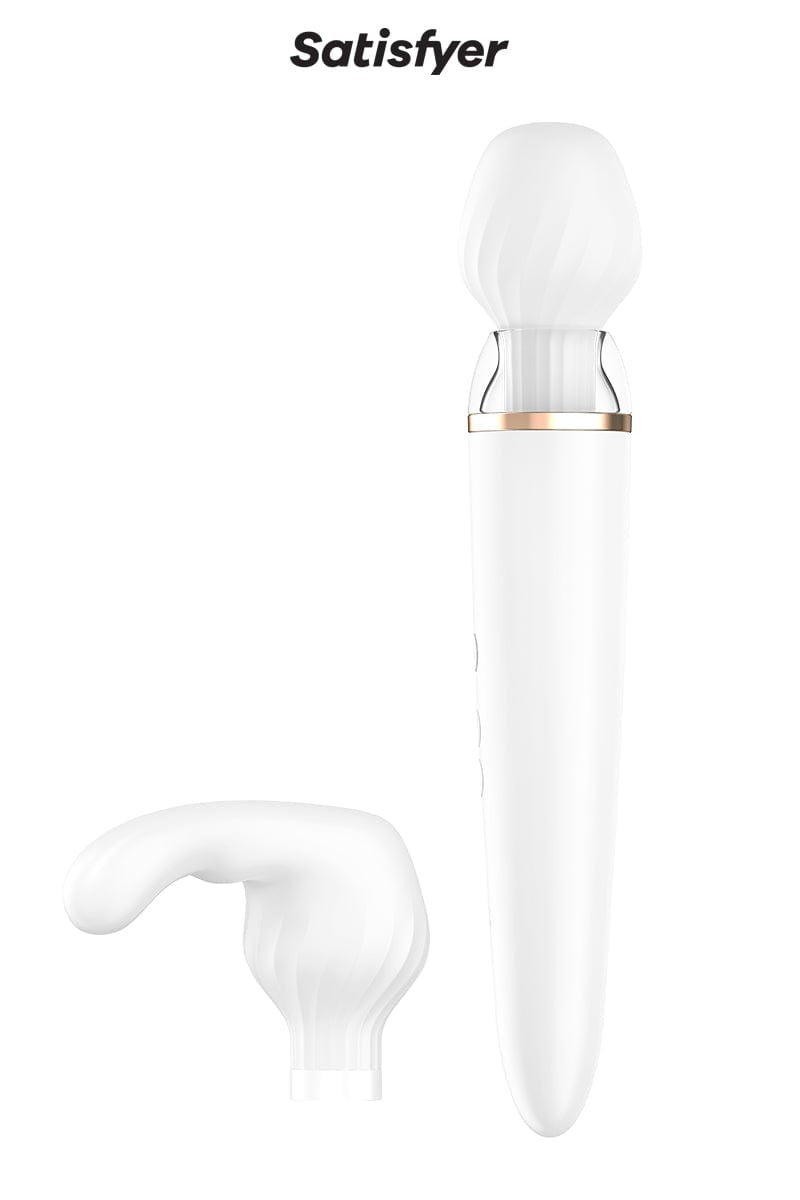 Double stimulateur polyvalent XXL rechargeable et étanche Wand-er - Satisfyer