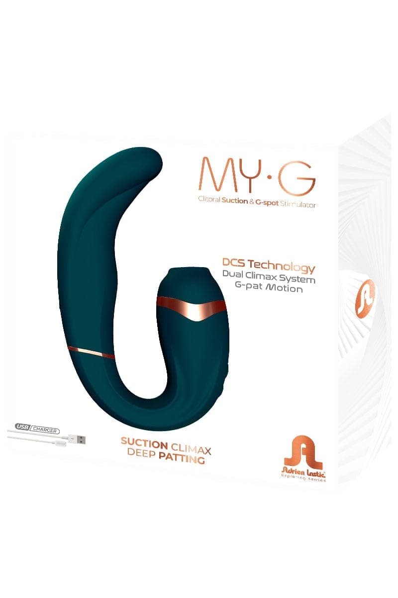 Double stimulateur succion clitoris + stimulation point G My-G vert - Adrien Lastic