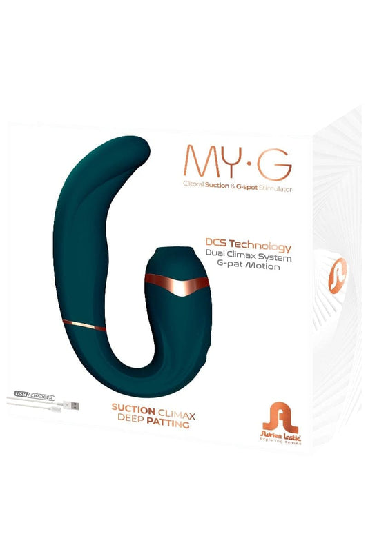 Double stimulateur succion clitoris + stimulation point G My-G vert - Adrien Lastic