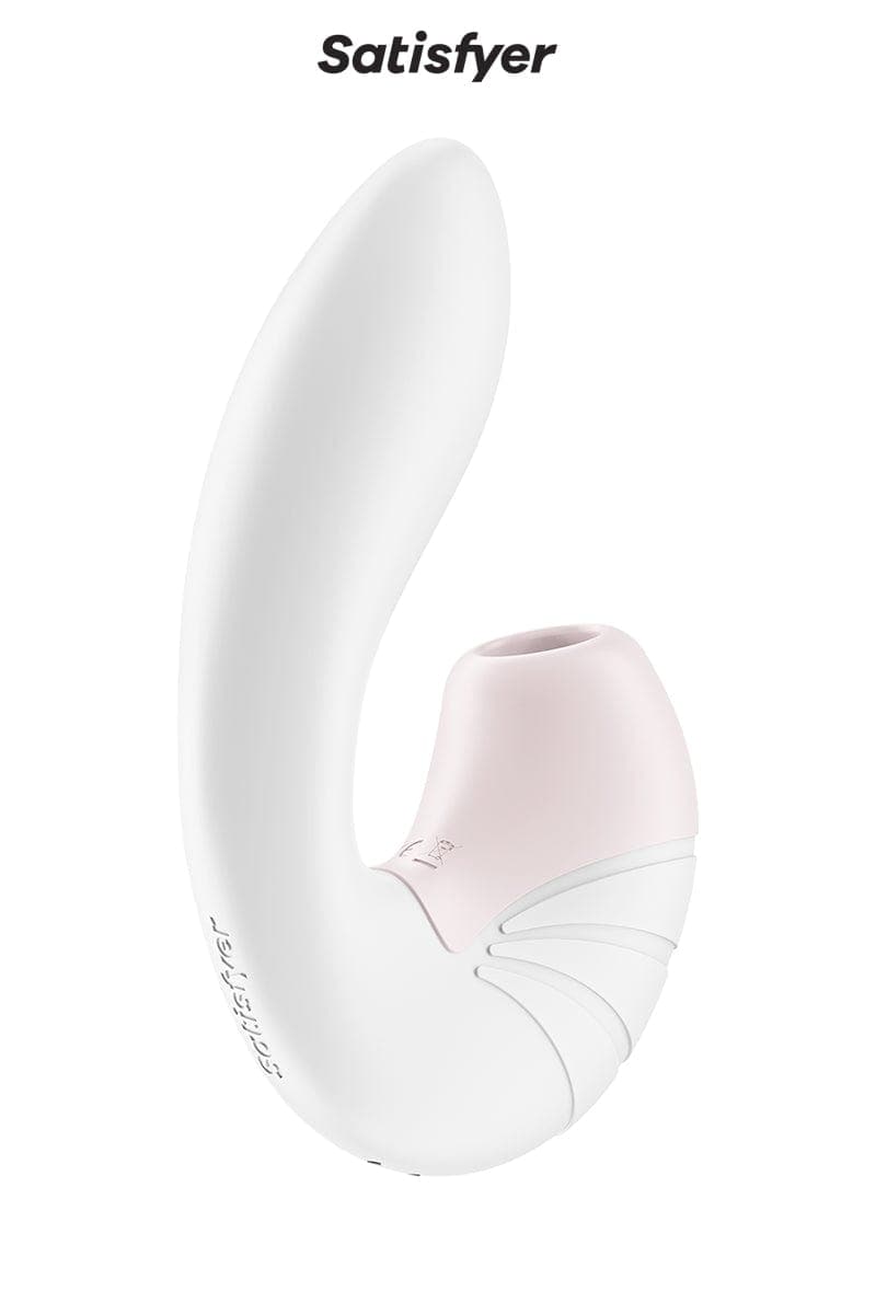 Double stimulateur vaginal + clitoridien Supernova blanc 16.9cm - Satisfyer