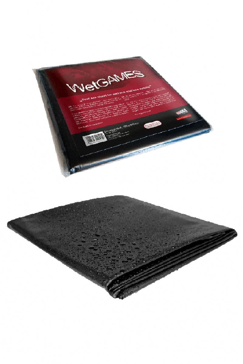 Drap vinyle noir WetGAMES jeux fetish - Joydivision