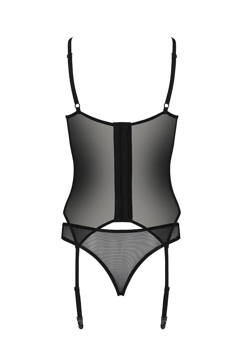 Ensemble 2 pièces guêpière dentelle et string Selaginella - Passion ECO Collection