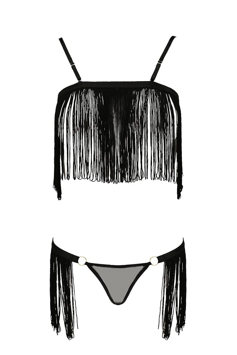 Ensemble sexy 2 pièces soutien-gorge seins nus et string Kassandra - Passion
