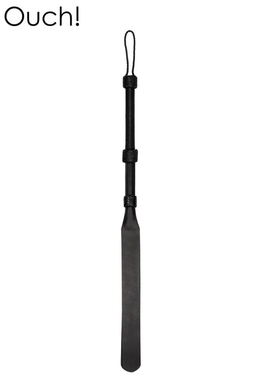 Fouet cravache double extrémité en cuir véritable 79cm pour punition SM en couple - Ouch!