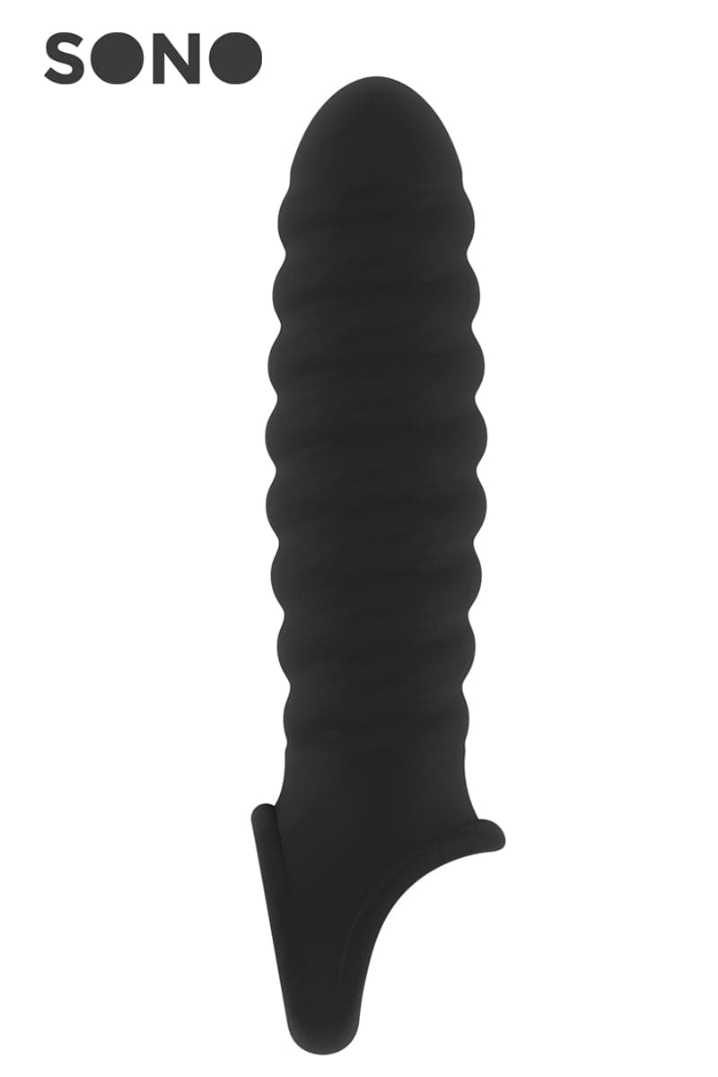 Gaine agrandissement +2,5cm taille de pénis annelée extensible 32 - Sono