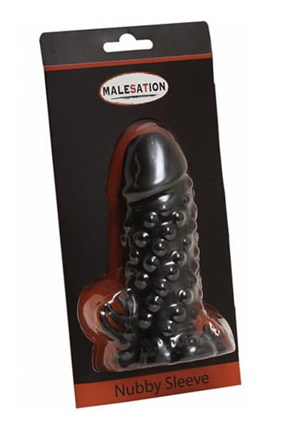 Gaine extension pénis contraceptive avec picots Nubby Sleeve - Malesation