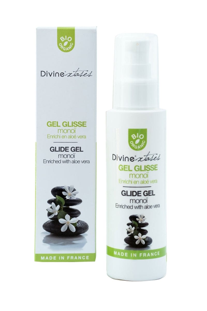 Gel lubrifiant bio glisse monoï à base d'eau 100 ml - Divinextases