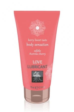 Gel lubrifiant comestible non-collant goût cerise acérola 75ml - Shiatsu