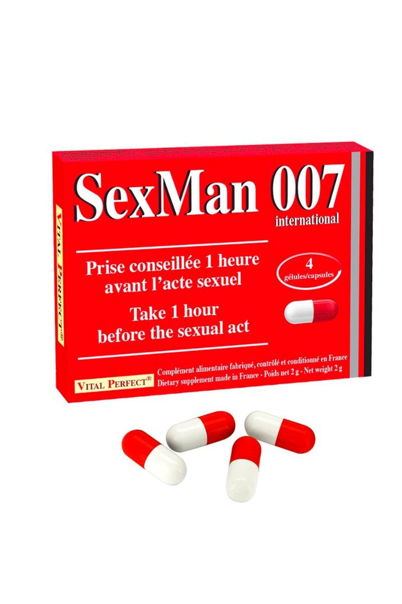 Gélules Aphrodisiaque SexMan 007 (4 gélules) - Vital Perfect