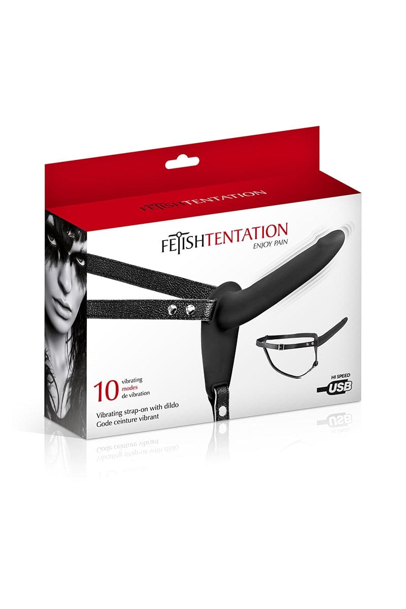 Godceinture en silicone réglable 10 modes vibrant 15,5cm - Fetish Tentation