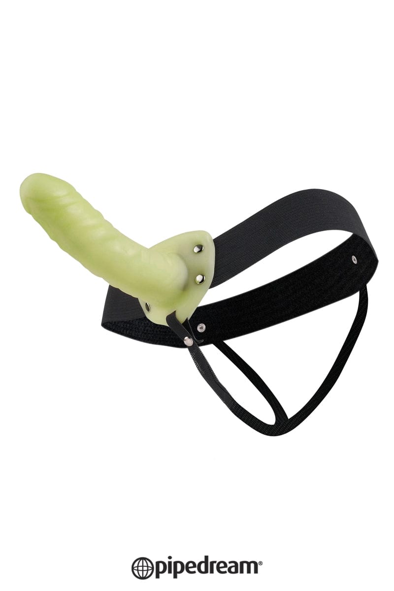 Gode-ceinture creux phosphorescent 15 cm