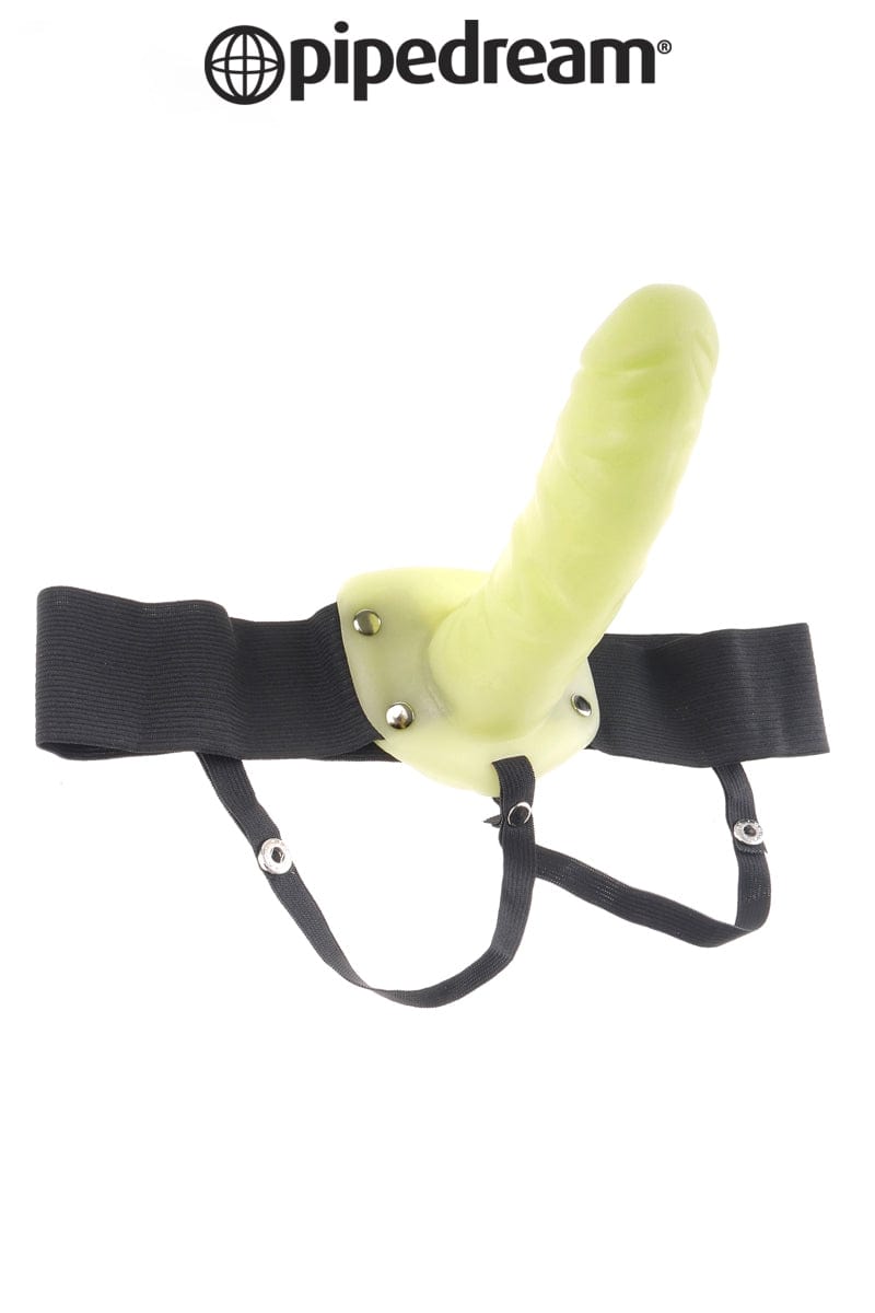 Gode-ceinture creux phosphorescent 15 cm