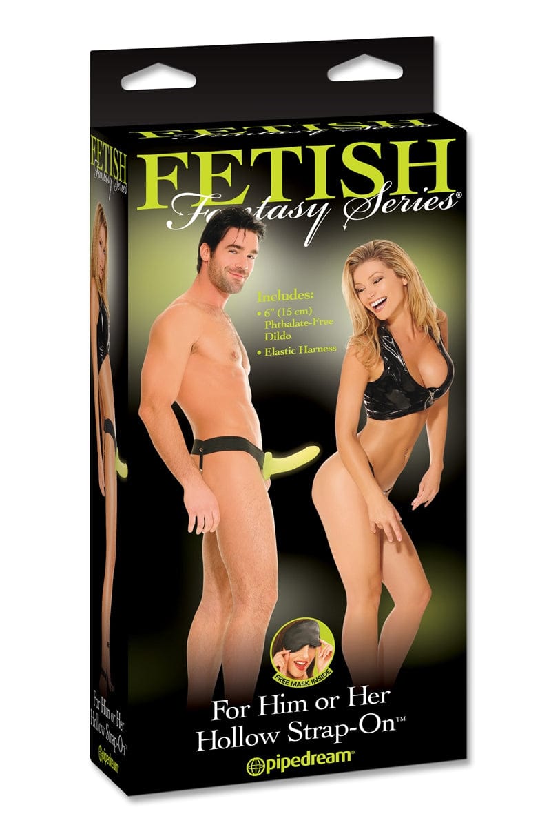 Gode-ceinture creux phosphorescent 15 cm