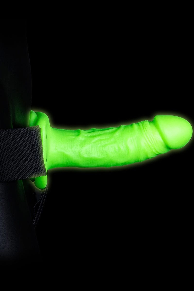 Gode ceinture phosphorescent vert fluo creux 18cm unisexe - Ouch