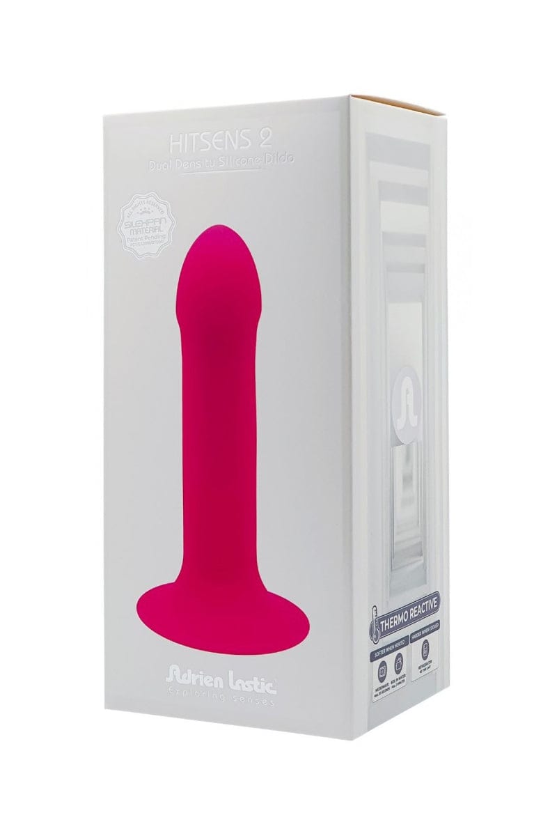 Gode double densité Hitsens 2 en silicone 16,7 x 4 cm avec ventouse - Silexpan