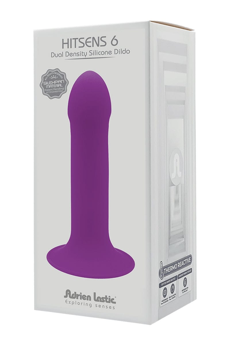 Gode en silicone double densité Hitsens 6 13,5 x 3,3 cm compatible harnais - Adrien Lastic