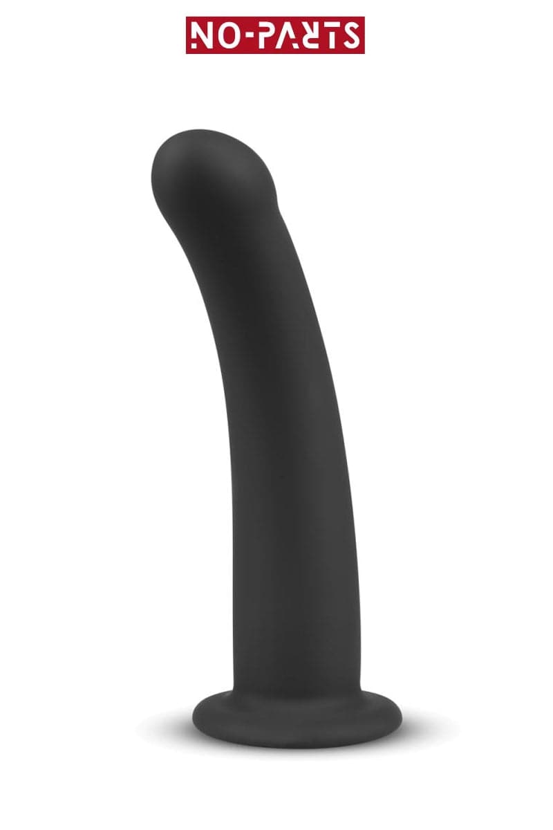 Gode en silicone lisse avec ventouse noir Parker 19,5 x 3,8cm - No-Parts
