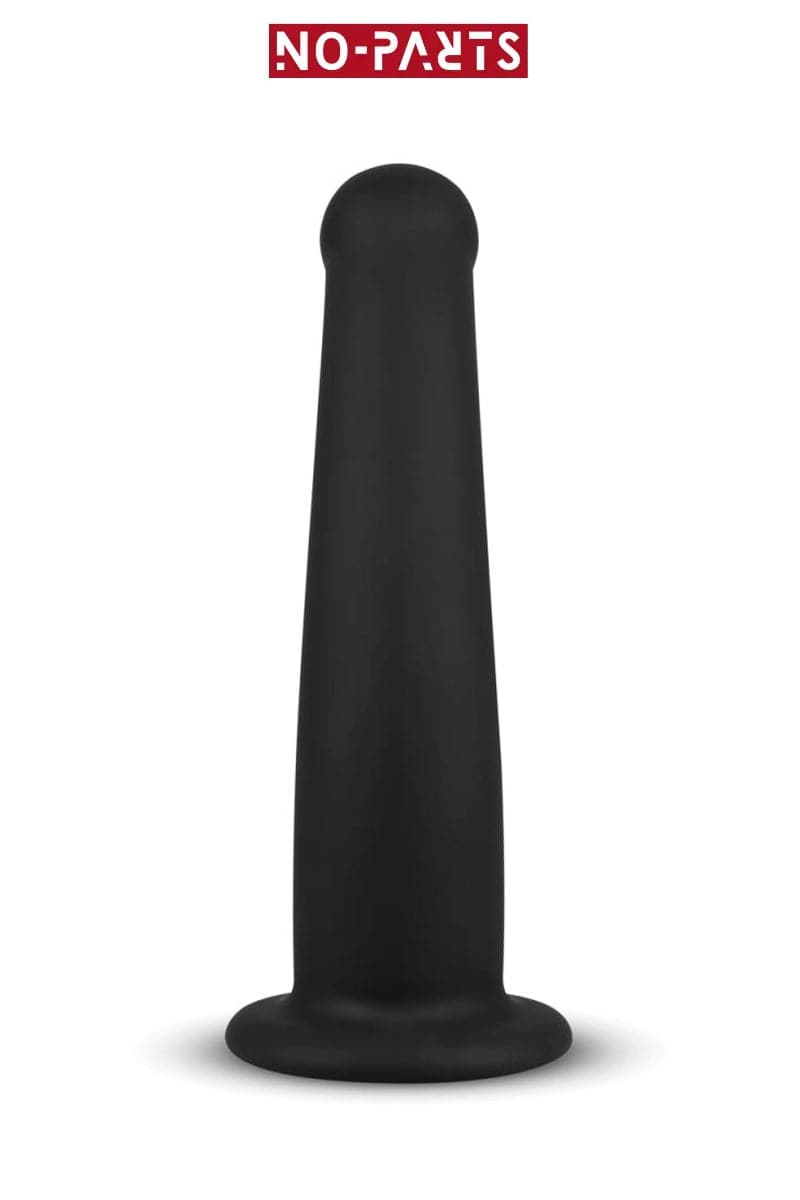 Gode en silicone lisse avec ventouse noir Parker 19,5 x 3,8cm - No-Parts