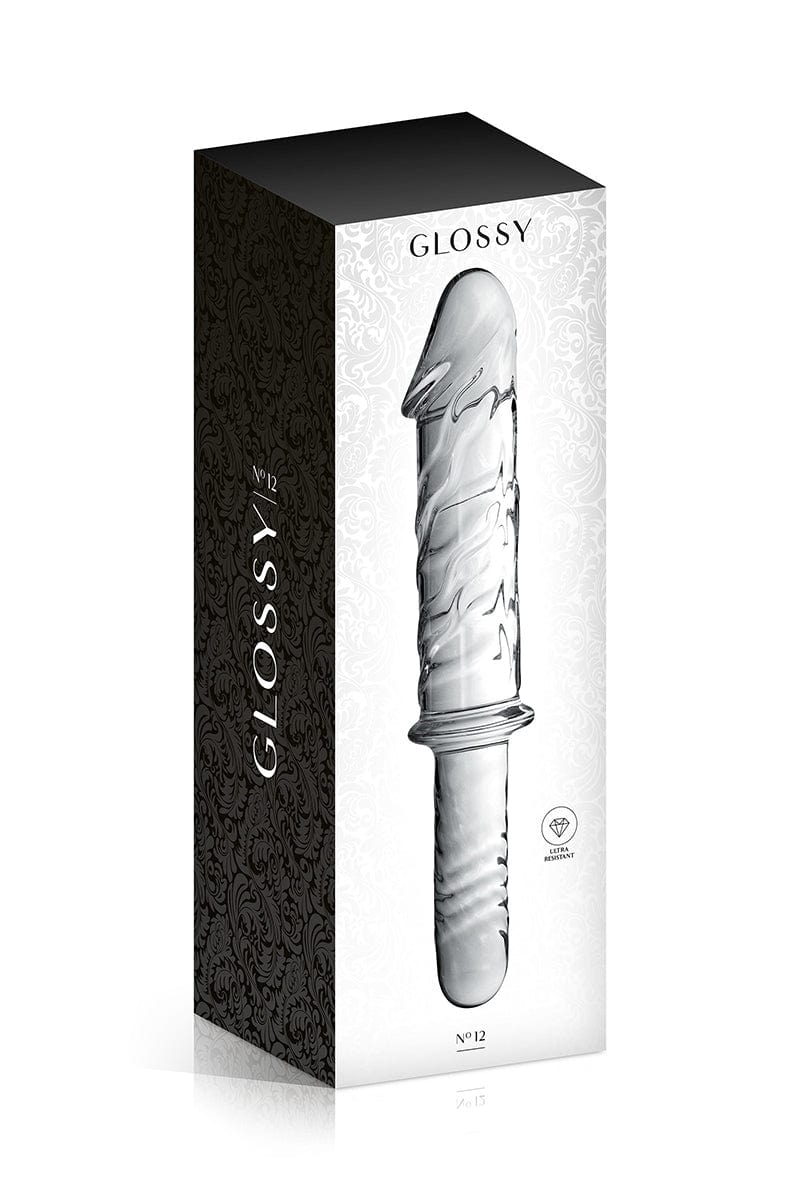 Gode en verre transparent 28,5 x 5,5 cm n°12 Clear - Glossy Toys