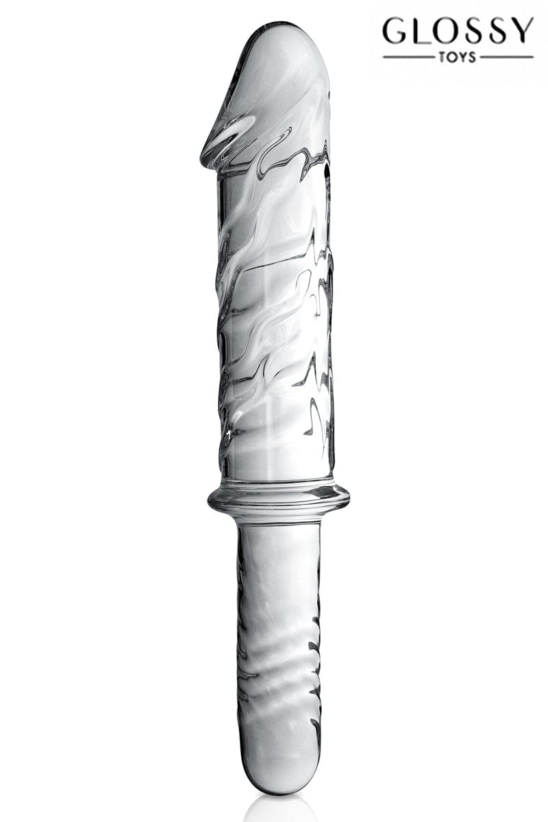 Gode en verre transparent 28,5 x 5,5 cm n°12 Clear - Glossy Toys