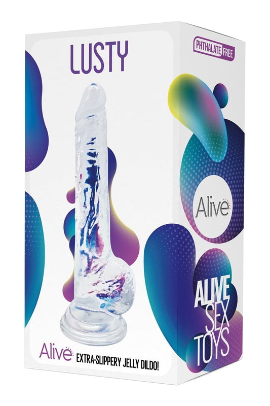 Gode souple avec ventouse en jelly extra glissante Lusty 18cm - Alive