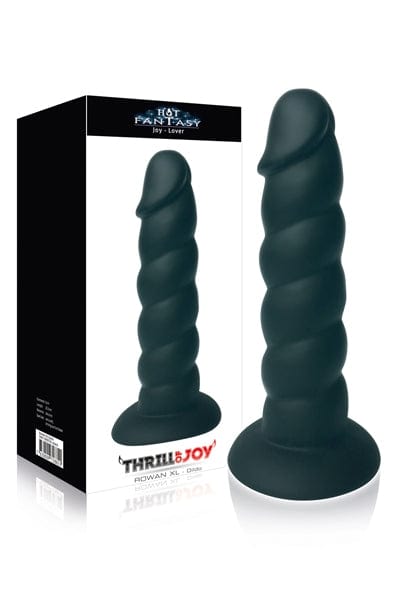 Gode ventouse flexible Rowan taille XL 25cm noir - Hot Fantasy