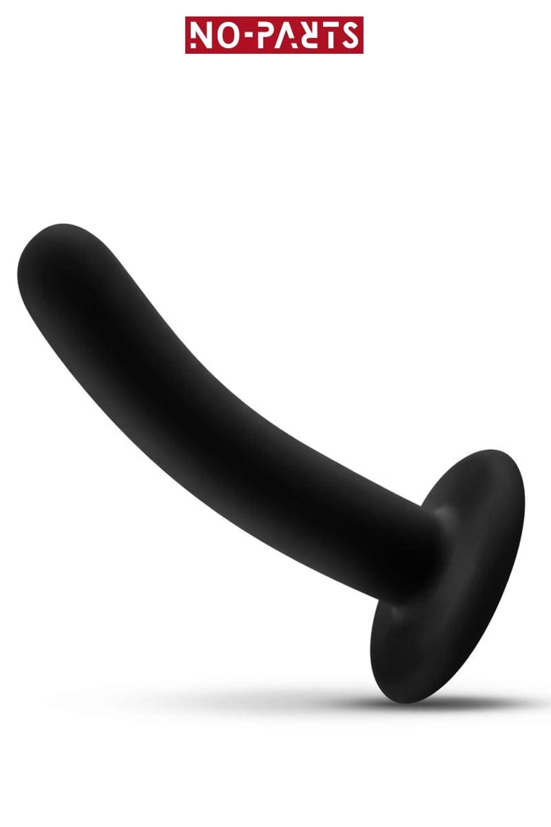 Gode ventouse incurvé en silicone noir Logan 13,5 cm idéal pour débutant - No-Parts