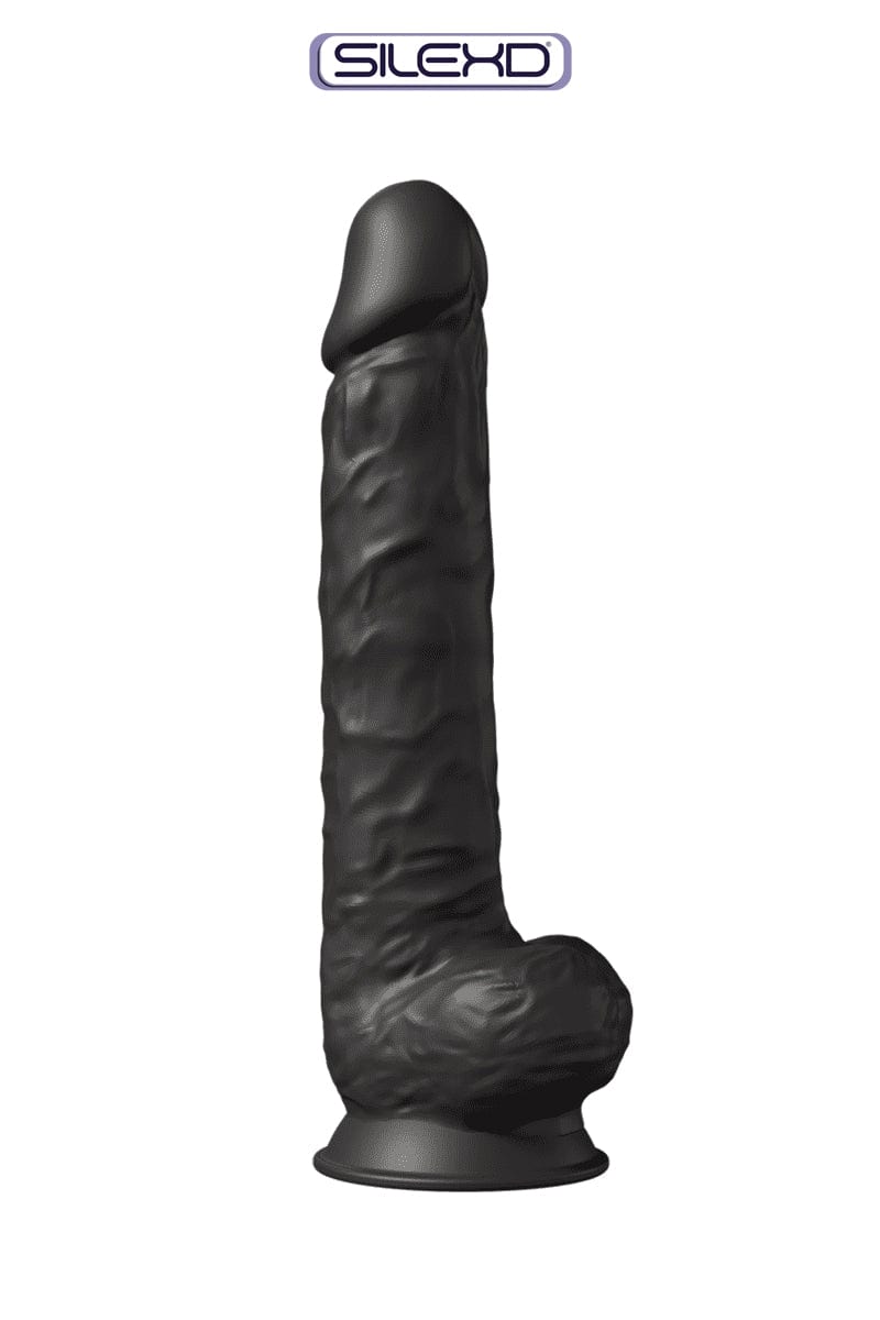 Gode XXXL double densité hyper réaliste Noir 38 x 7 cm gode géant - SilexD