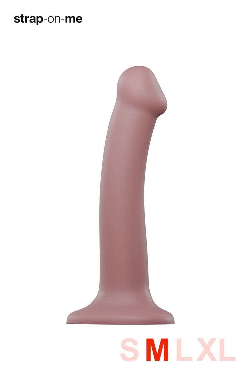 Godemiché souple stimulation anale ou vaginale en silicone rose M 18cm - Strap On Me