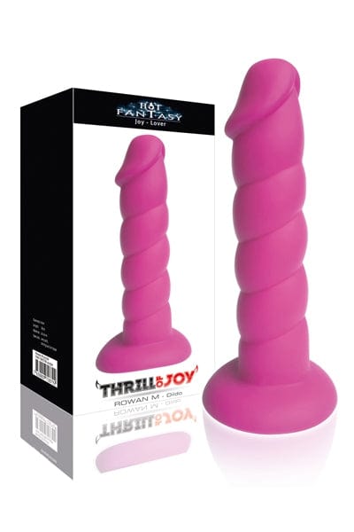 Godemichet ventouse violet Rowan taille M 18cm flexible - Hot Fantasy