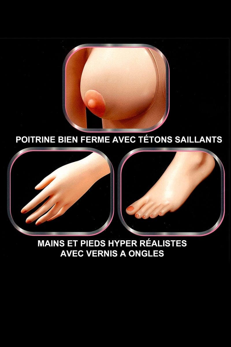 Grande poupée gonflable 3D réaliste 2 orifices 170 cm Shy Camilla - NMC