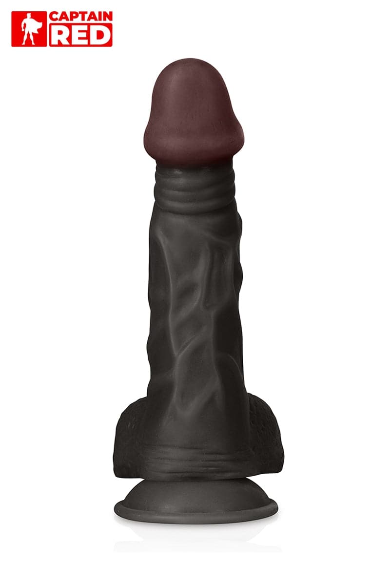 Gros gode réaliste souple noir Amazing Black 23 x 5 cm - Captain Red