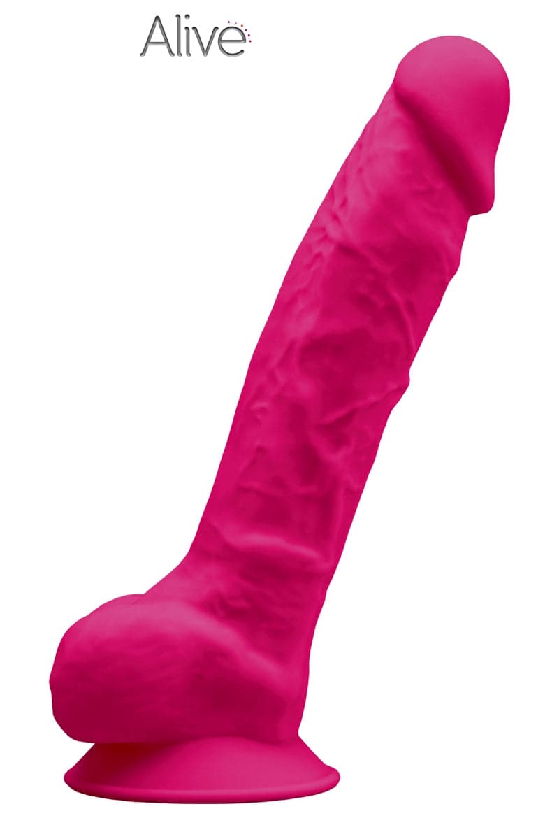 Gros gode très réaliste en silicone doux double densité Adam L rose - Alive