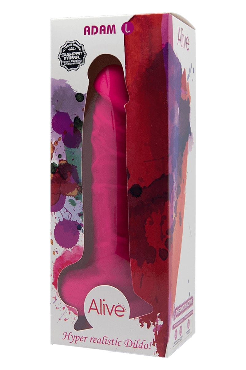 Gros gode très réaliste en silicone doux double densité Adam L rose - Alive