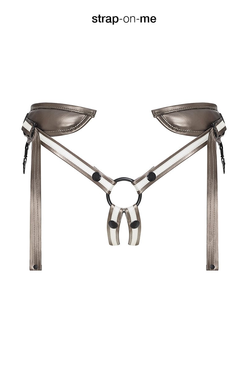 Harnais pour godemichet réglable en simili cuir Desirous - Strap On Me