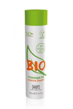Huile de massage érotique et préliminaires BIO piment de Cayenne - HOT