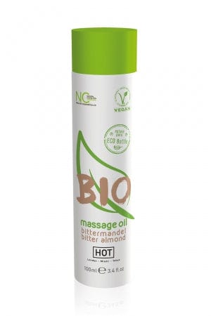 Huile de massage excitante naturelle vegan amande amère 100ml - HOT