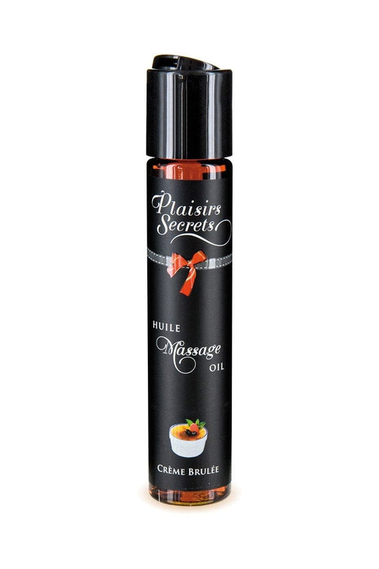 Huile de massage gourmande Crème Brulée - Plaisirs Secrets