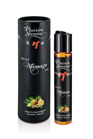 Huile de massage gourmande Fruits Exotiques - Plaisirs Secrets