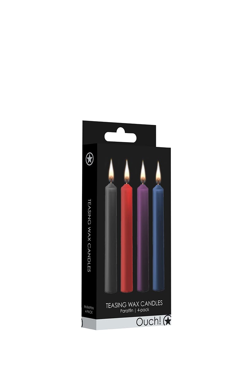 Kit 4 bougies basse températures colorées pour jeux SM - Ouch!