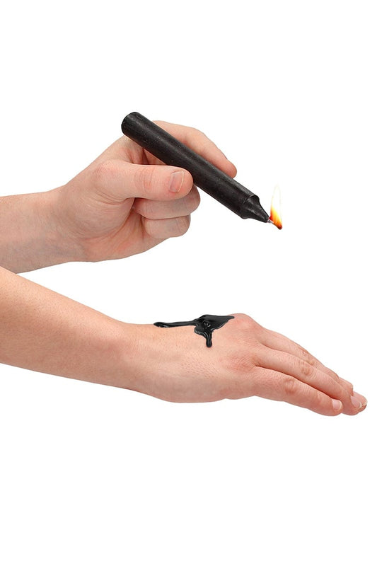 Kit 4 bougies noires basse températures pour jeux BDSM - Ouch!