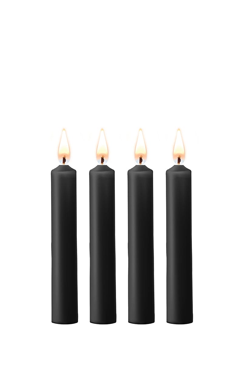 Kit 4 bougies noires basse températures pour jeux BDSM - Ouch!