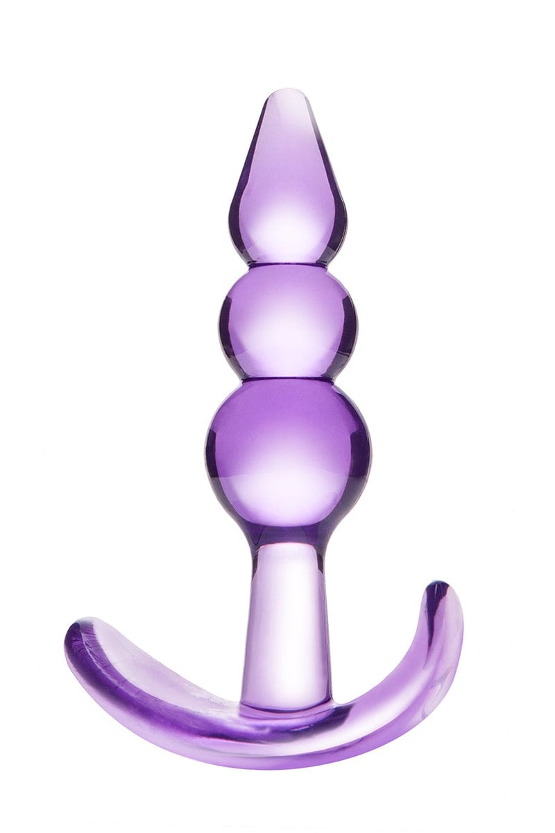 Kit 4 plug anal PVC couleur lilas spécial pour pratique débutante - Zahara
